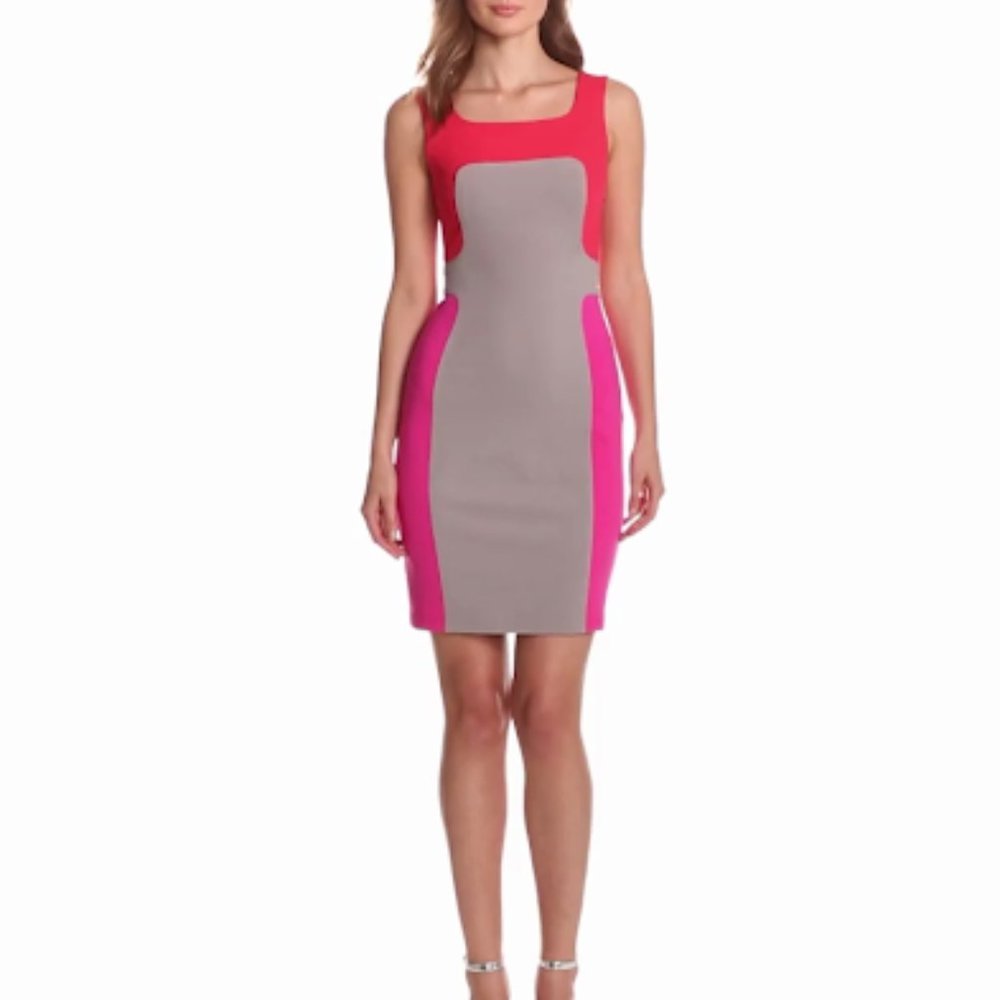 YOANA BARASCHI Murano Color Block Sheath Dress